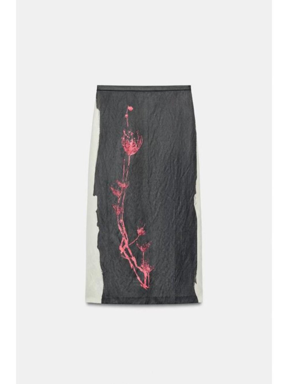 ZARA ZW COLLECTION PRINTED MIDI SKIRT 6560/023/832